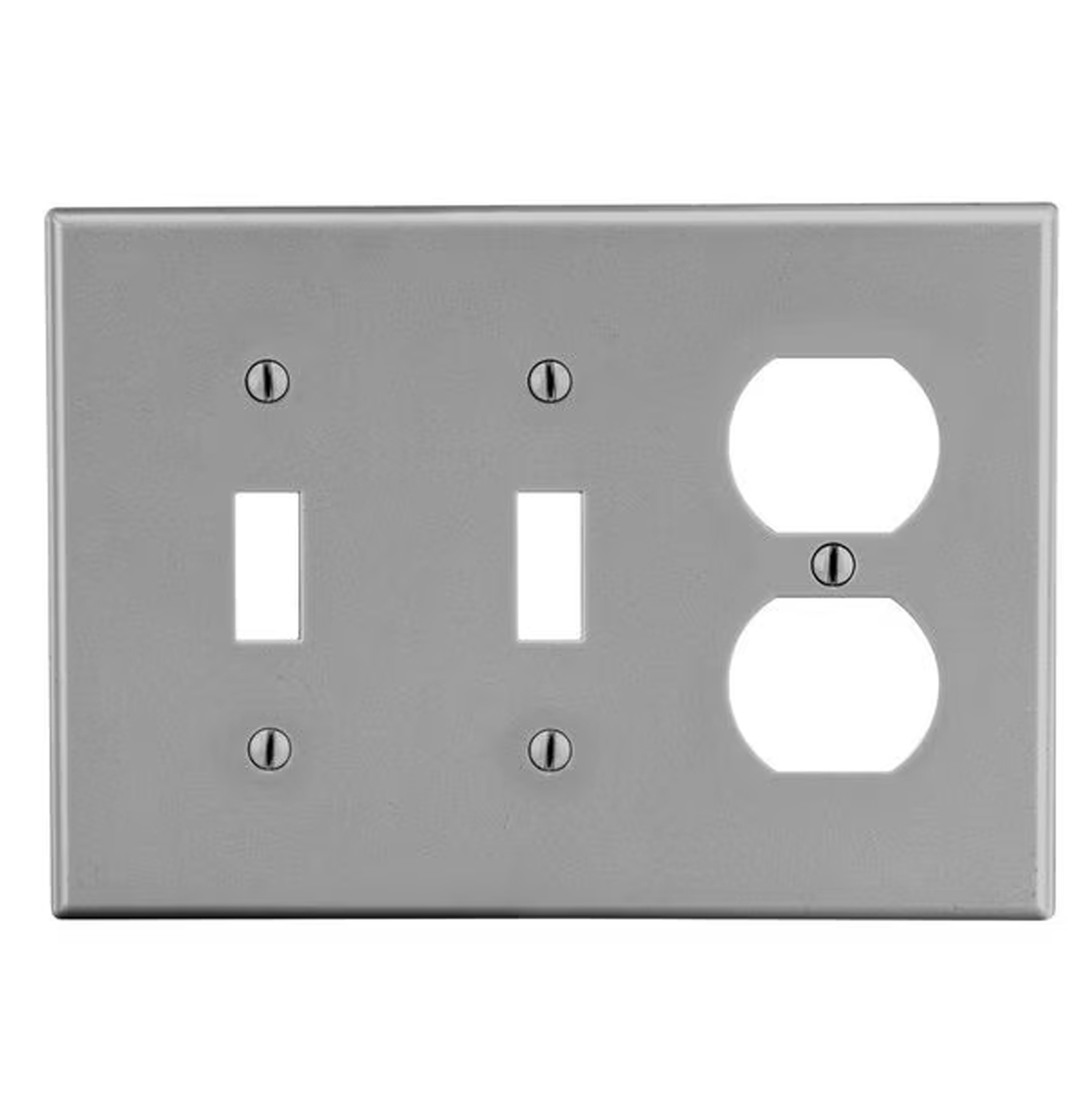 Product image: LEV 87021 GRY 2TOG&1DPLX RCPT PLT